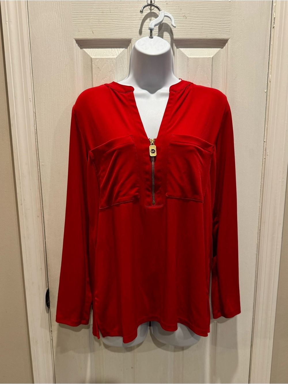 Michael Kors Red Tunic Top Size Medium